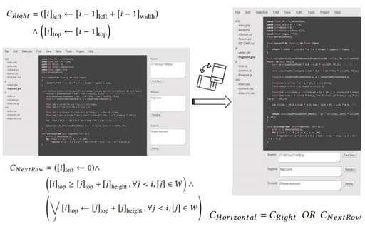 ORCLayout: Adaptive GUI Layout with OR-Constraints Teaser Image.